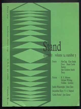 Item #510913 Stand – Vol. 14, No. 3. James MERRILL, Iaian Crichton Smith, B. S. Johnson, V. S....