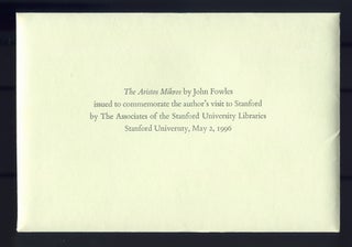 The Aristos Mikros: Selections from The Aristos privately printed for the occasion of the author's visit, on May 2, 1996, to Stanford University, and his discussion there on the subject of "The Nature of Nature."