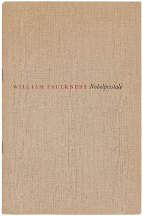 Item #511250 Nobelpristale [Nobel Prize Speech]. William FAULKNER