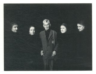 Item #511678 Photographic Portrait of Samuel Beckett and Cast of "Was Wo" ["What Where"]. Samuel...