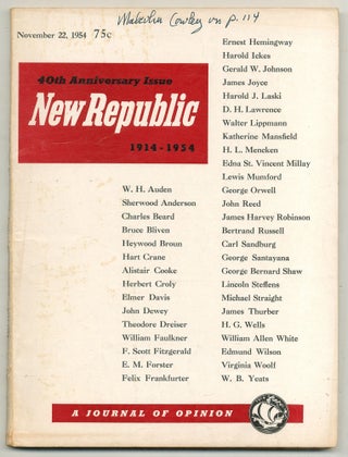 Item #512050 40th Anniversary Issue [in] The New Republic – Volume 131, Number 21, November 22...