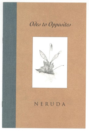 Item #512942 [Advance excerpt]: Odes to Opposites. Pablo NERUDA