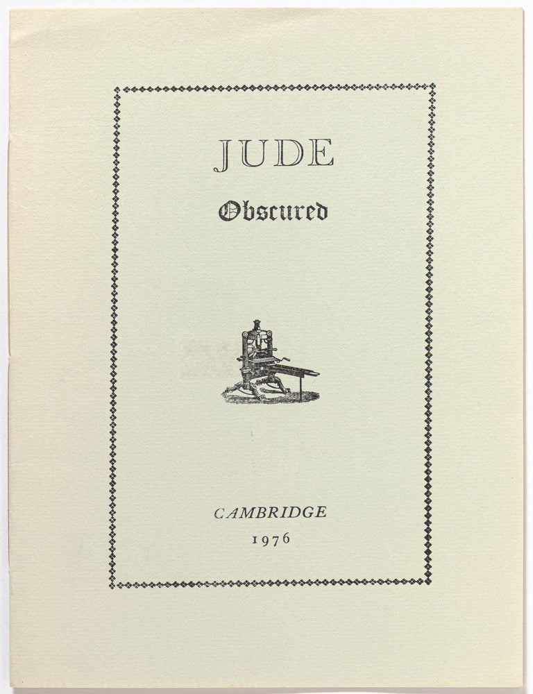 Jude Obscured. Thomas HARDY.