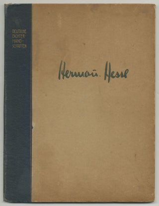 Item #513527 Deutsche Dichterhandschriften. Hermann HESSE