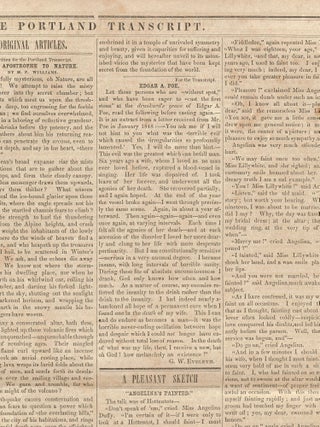 [Excerpt from a letter by Poe in Newspaper]:Portland Transcript Vol. XIV, No. 8. Saturday, June 8, 1850