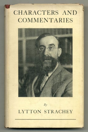 Item #513919 Characters and Commentaries. Lytton STRACHEY