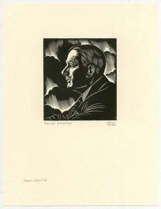 Woodcut]: Portrait of Bruce Rodgers. John DePOL.