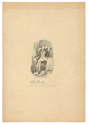 Item #513998 Engraved Portrait of Charles Dickens by George Cruikshank. George CRUIKSHANK,...