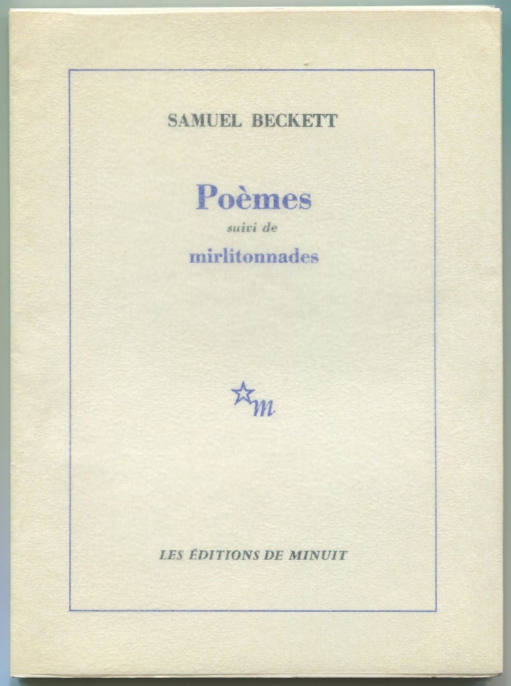 Poemes suivi de mirlitonnades. Samuel BECKETT.
