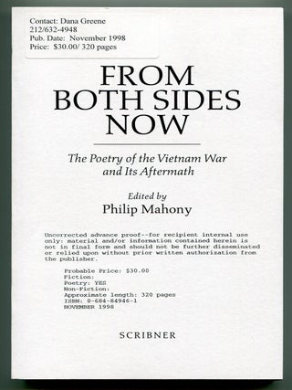 Item #514513 From Both Sides Now: The Poetry of the Vietnam War and Its Aftermath. Allen...