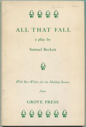 Item #514557 All That Fall: A Play. Samuel BECKETT