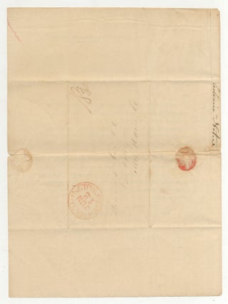 Printed Notice from the American Colonization Society in the form of a letter from P. R. Fendall; addressed on verso in ink holograph to Jeremiah Day, then President of Yale University
