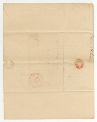 Printed Notice from the American Colonization Society in the form of a letter from P. R. Fendall; addressed on verso in ink holograph to Jeremiah Day, then President of Yale University