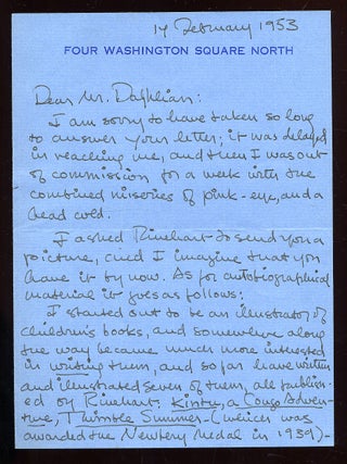 Autograph Letter Signed. Elizabeth Enrique GILLHAM.