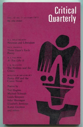 Item #515240 Critical Quarterly – Vol. 13, No. 3, Autumn 1971. John MONTAGUE, Martin Booth,...