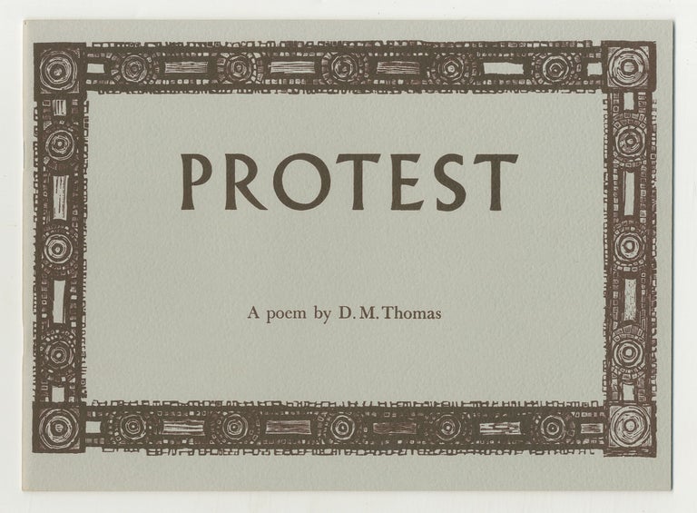 Item #515606 Protest: A Poem. After a Medieval Armenian poem by Frik. D. M. Reg Boulton THOMAS, Frik.