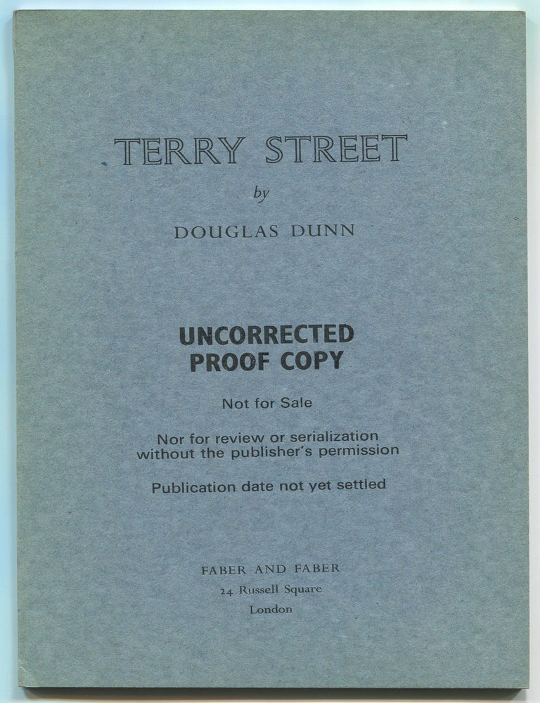 Item #515611 Terry Street. Douglas DUNN.