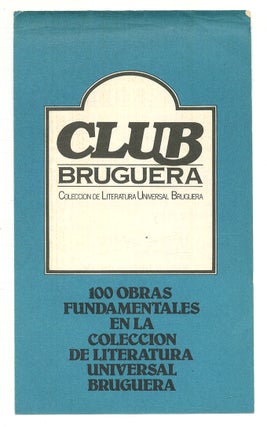 Item #516273 [Publisher's Pamphlet]: Club Bruguero: Coleccion de Literatura Universal Brugera....