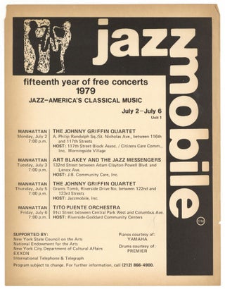 Item #516819 [Broadside]: Jazzmobile: Fifteenth Year of Free Concerts: Jazz – America's...