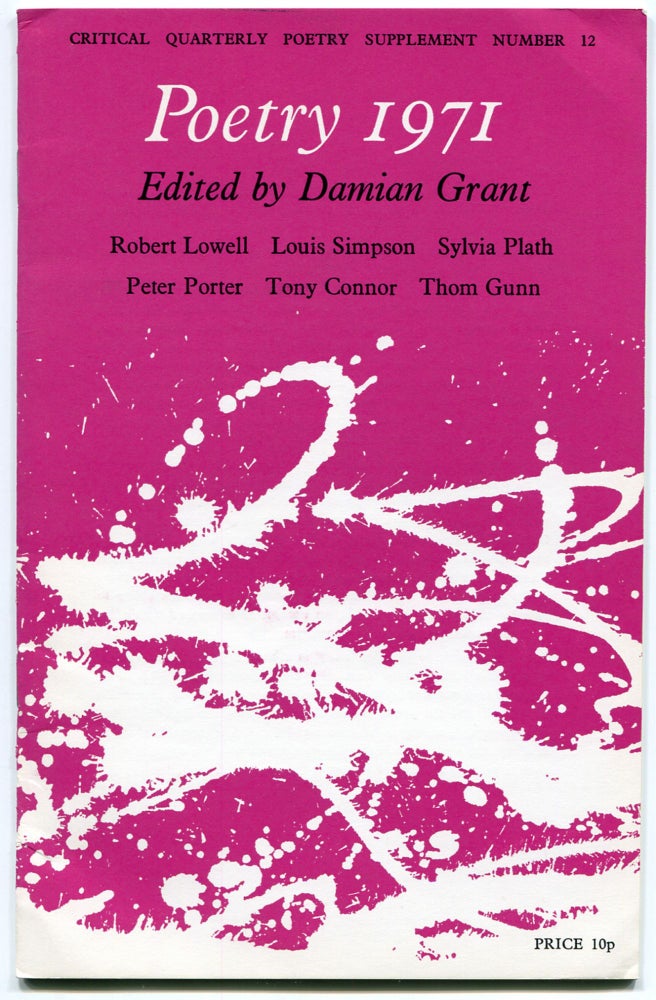Item #517073 Poetry 1971. Sylvia PLATH, Peter Porter, Tony Connor, Louis Simpson, Thom Gunn, Robert Lowell.