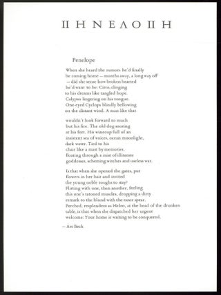 Item #517359 [Broadside]: Penelope. Art BECK
