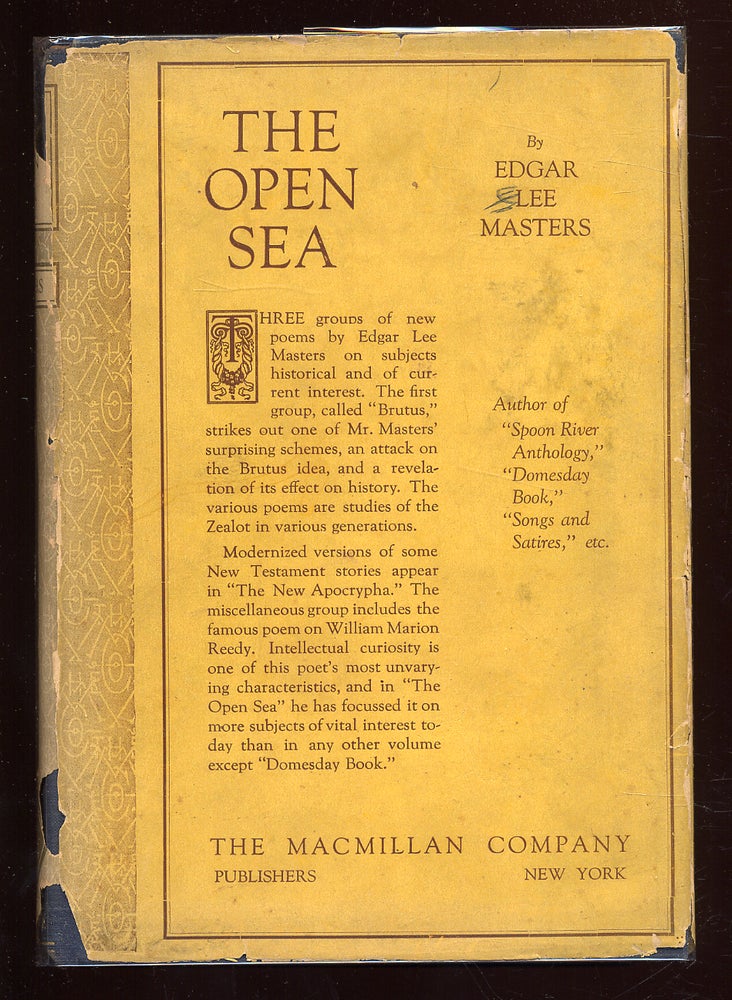 The Open Sea. Edgar Lee MASTERS.