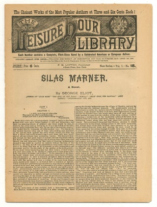 Item #517621 Silas Marner. A Novel. George ELIOT