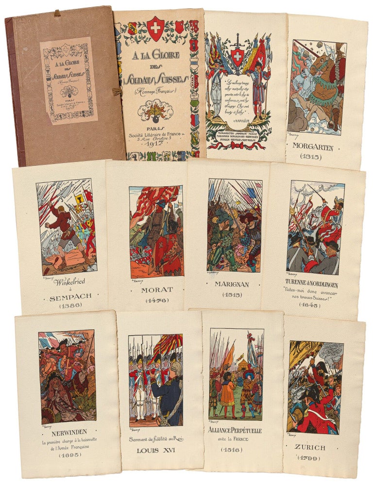 Item #517884 [Portfolio]: A la gloire des soldats Suisses (Hommage Francais). Guy ARNOUX.
