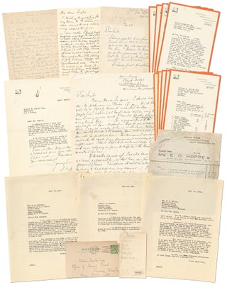 Item #517967 Letters of Photographer E.O. Hoppe to Theater Critic Oliver Sayler. Emil Otto HOPPE,...