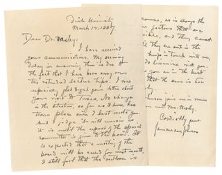 Item #518401 Autograph Letter Signed from James Weldon Johnson to Charles Wesley. James Weldon...