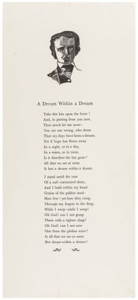 Item #518566 [Broadside]: A Dream Within a Dream. Edgar Allan POE