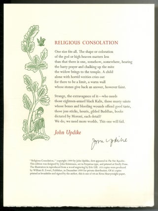 Religious Consolation. John UPDIKE.