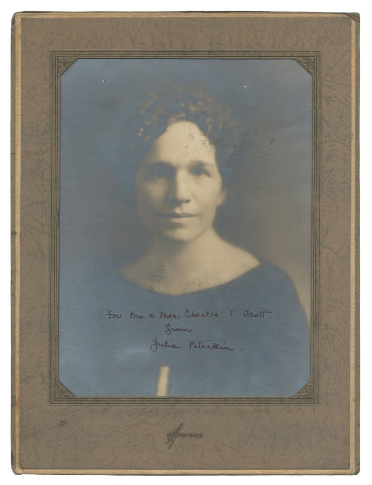 Inscribed Photographic Portrait of Julia Peterkin. Julia PETERKIN.
