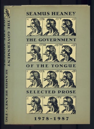 Item #519618 The Government of the Tongue. Selected Prose 1978-1987. Seamus HEANEY