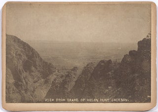 Item #519867 [Cabinet Card Albumen Photograph]: View from the Grave of Helen Hunt Jackson. Helen...
