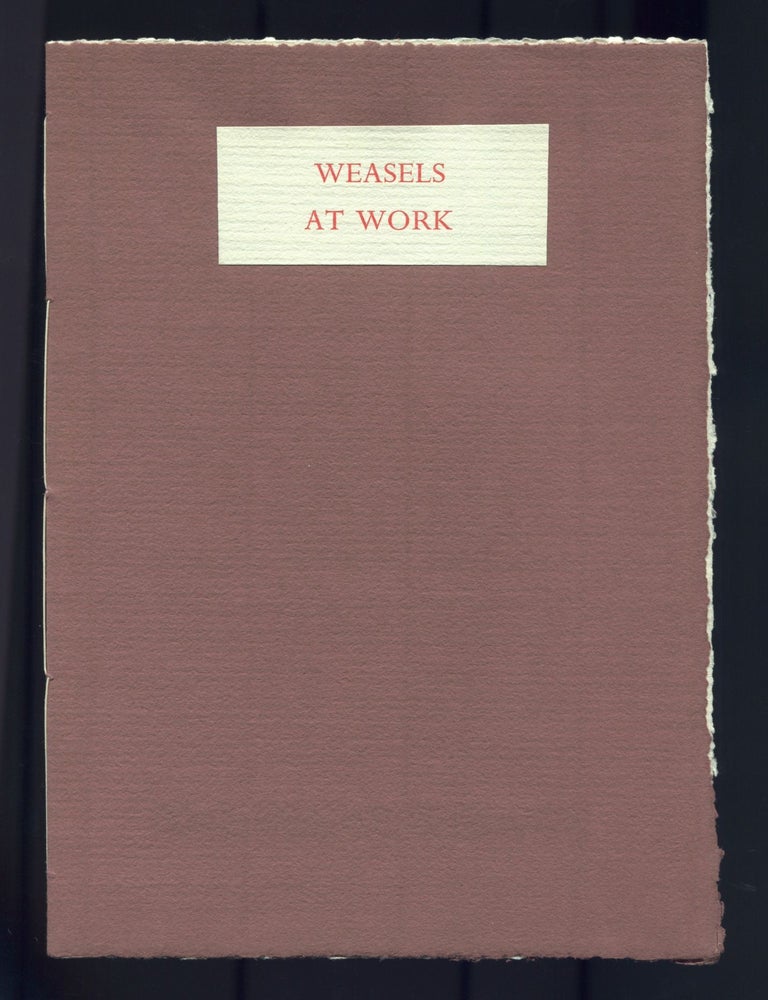 Item #519911 Weasels at Work. Ted HUGHES.