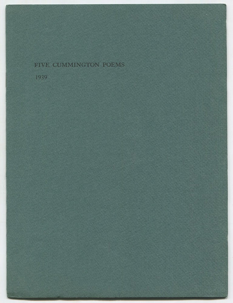 Five Cummington Poems 1939. William BRONK, Samuel, Harry Duncan.