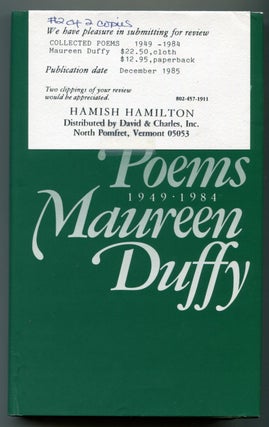 Item #520396 Collected Poems. Maureen DUFFY