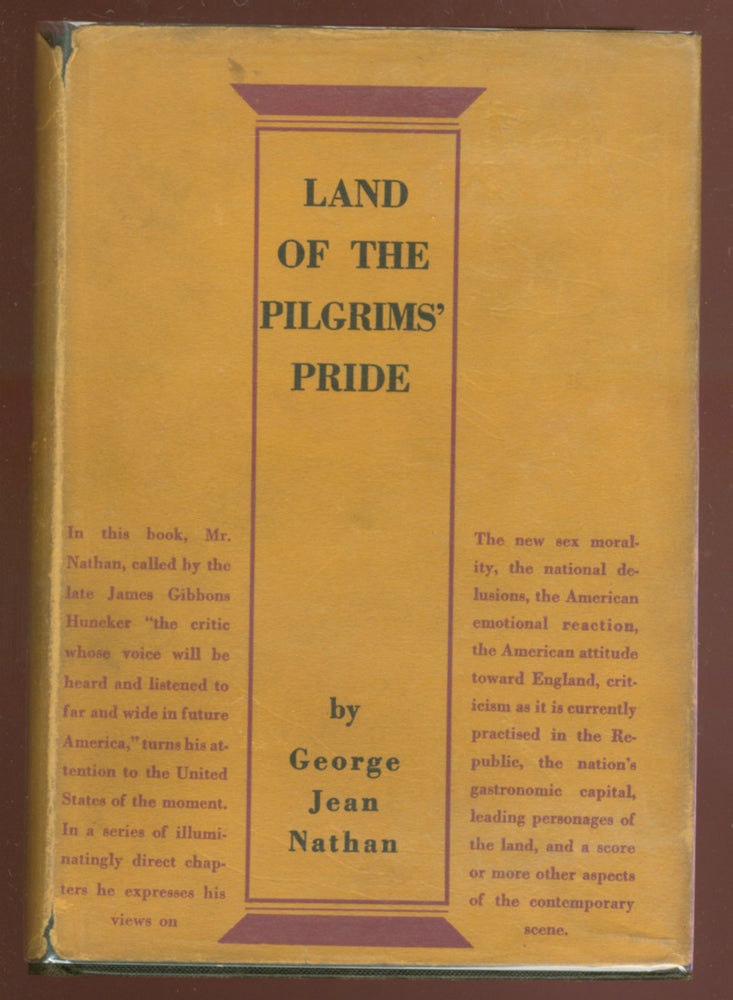Item #52067 Land of Pilgrims' Pride. George Jean NATHAN.