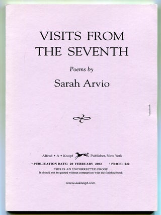 Item #521384 Visits from the Seventh: Poems. Sarah ARVIO