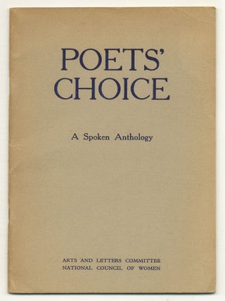 Item #521516 Poets' Choice: A Programme Anthology of the Poems Read by their Authors. C. DAY...