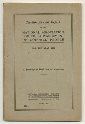 Item #521771 Twelfth Annual Report of the National Association for the Advancement of Colored...