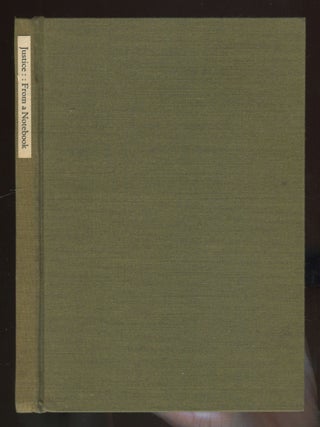 Item #522127 From a Notebook. Donald JUSTICE