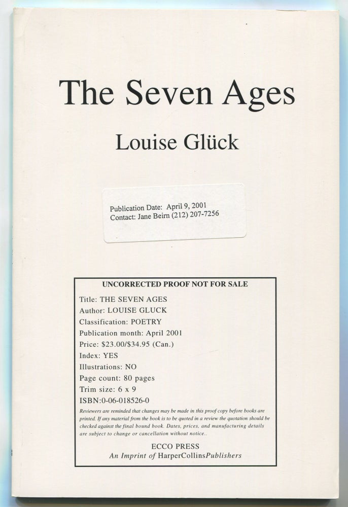 The Seven Ages. Louise GLUCK.