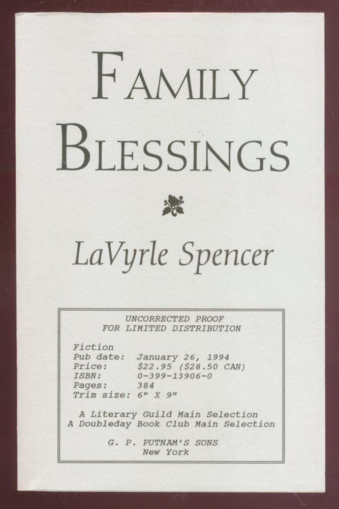 Item #52274 Family Blessings. LaVyrle SPENCER.