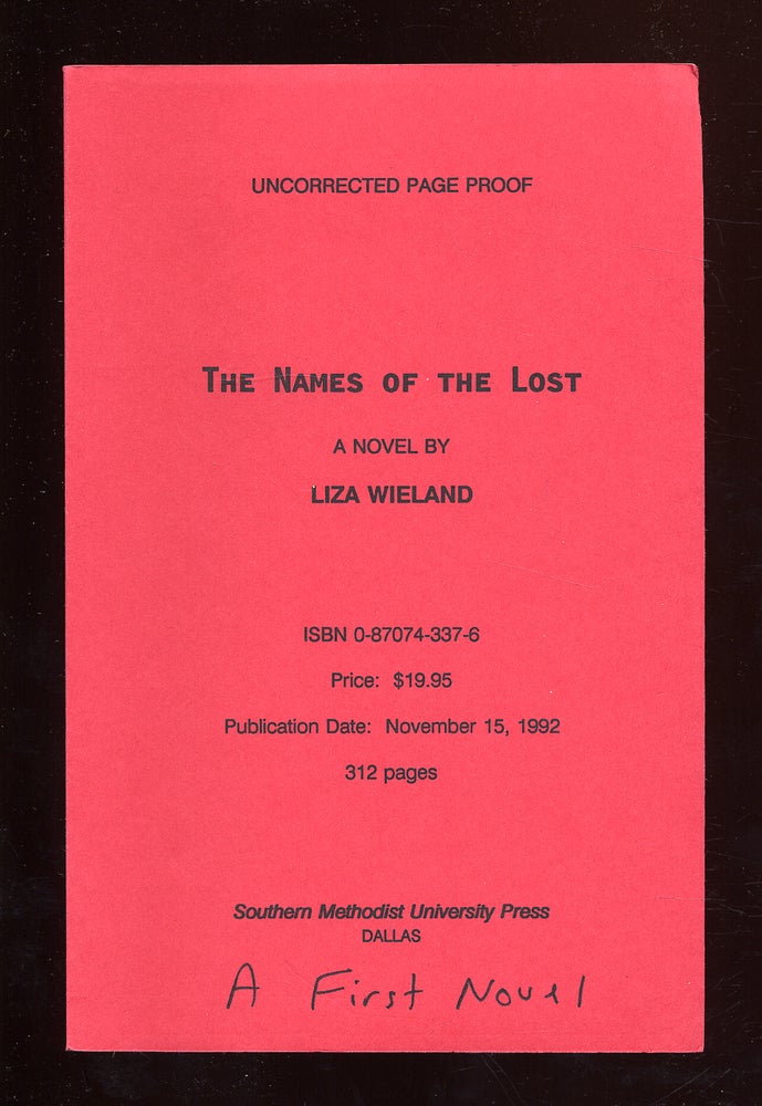 Item #52323 The Names of the Lost. Liza WIELAND.
