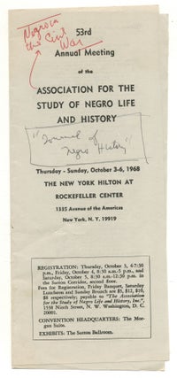Item #523232 [Original program]: 53rd Annual Meeting of the Association for the Study of Negro...
