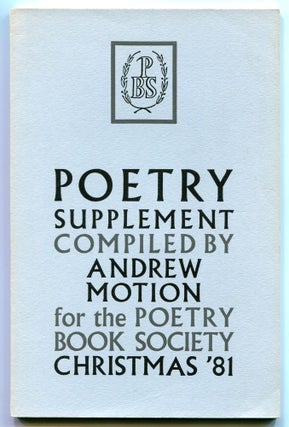 Item #523251 Poetry Supplement: Compiled by Andrew Motion for the Poetry Book Society, Christmas...