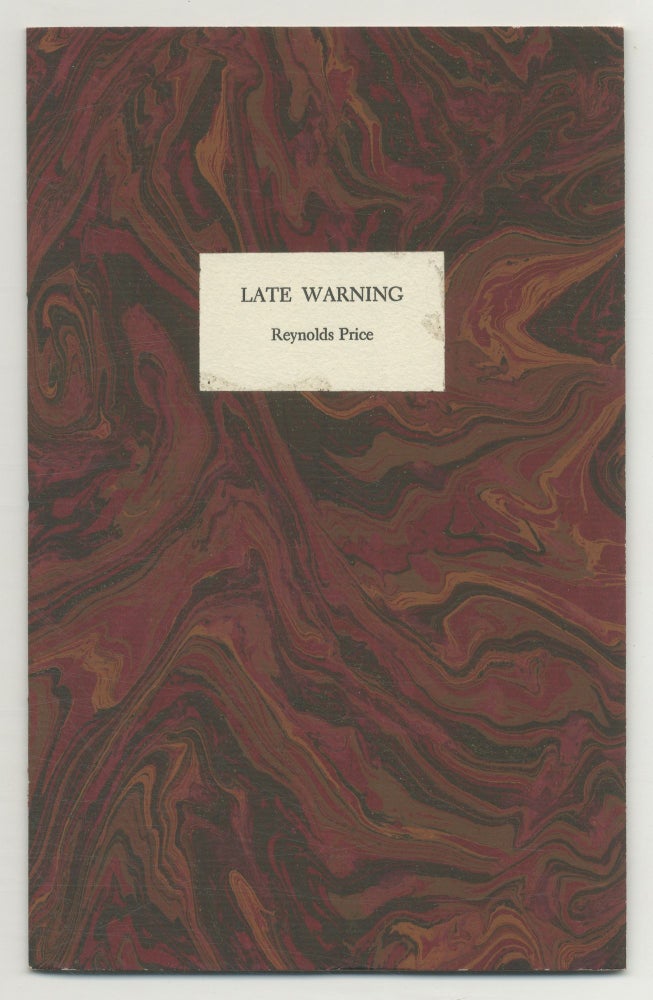 Item #523520 Late Warning. Four Poems. Reynolds PRICE.
