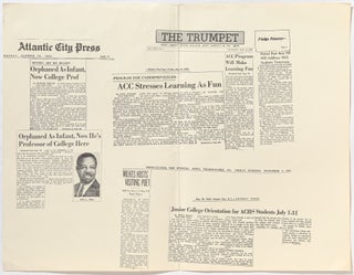 Item #523636 Untitled broadside Printing Newspaper Articles Devoted to Lectures and Readings by...